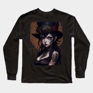 Embrace your inner darkness and let your beauty shine - Anime stempunk goth girl Long Sleeve T-Shirt